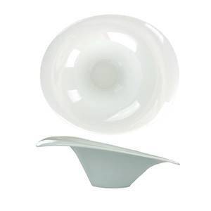 International Tableware, Inc VL-3 Vale White 5 oz Porcelain Organic Round Pasta/Salad Bowl