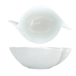 International Tableware, Inc VL-180 Vale White 14 oz Organic Round Porcelain Bowl
