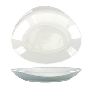 International Tableware, Inc VL-15 Vale White 4 oz Porcelain Organic Oval Bowl