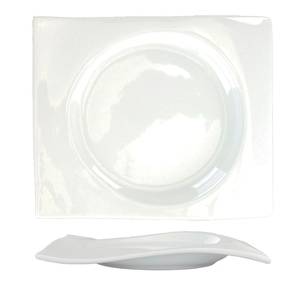 International Tableware, Inc VL-77 Vale White 7-1/2" x 6-1/4" Porcelain Plate/Saucer