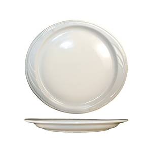 International Tableware, Inc Y-19 York American White 10-7/8" x 10" Ceramic Platter - 2 Dz