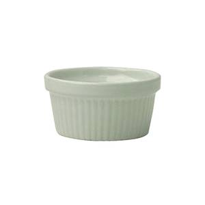 International Tableware, Inc RAMF-10-EW European White 8 oz Porcelain Fluted Ramekin