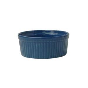 International Tableware, Inc RAMF-10-LB Cancun Light Blue 8 oz Ceramic Fluted Ramekin