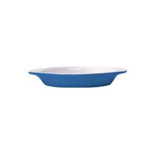 International Tableware, Inc WRO-8-EW-LB European White/Light Blue 8 oz Stoneware Welsh Rarebit