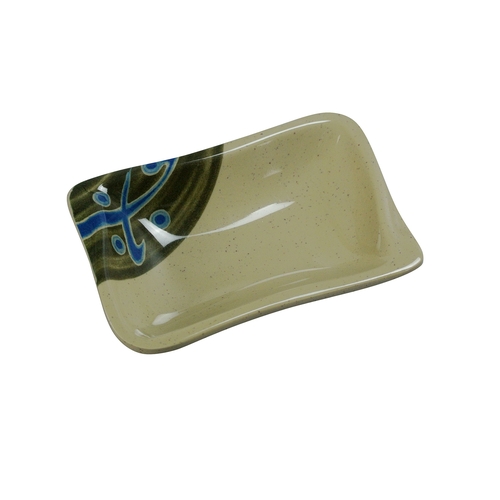 Yanco China JP-0002 Japanese Melamine 3 oz. Rectangular Sauce Dish - 6 Doz