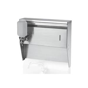 Krowne Metal H-111 16"W Towel & Soap Dispenser for Wall Mount Hand Sinks