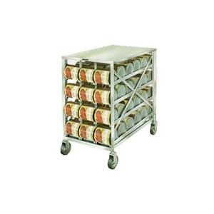 Lakeside 458 Stainless Steel Mobile Can Storage & Dispensing Rack