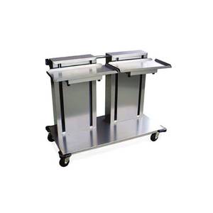 Lakeside 2818 Stainless Steel Mobile Tray & Glass/Cup Rack Dispenser