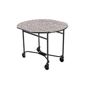 Lakeside 412 40" Round Drop-leaf Laminated Room Service Table