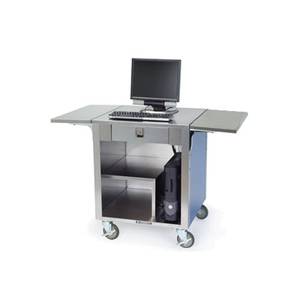 Lakeside 641 Stainless Steel Mobile Cashier Stand