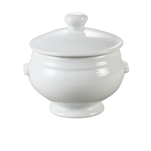 Yanco China LB-12-L Accessories White Porcelain 12 oz. Lion Bouillon - 2 Doz