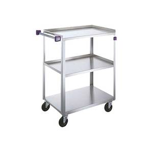 Lakeside 411A 16-3/4"x27-5/8"x32" 3-Tier Stainless Steel Utility Cart