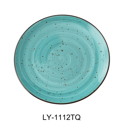 Yanco China LY-1112TQ Lyon Turquoise Speckled Glazed Porcelain