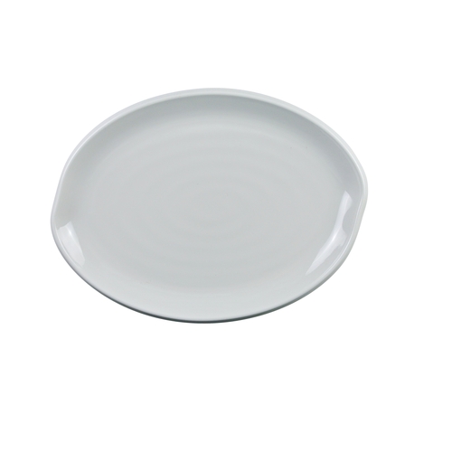 Yanco China MD-218 Milando White Melamine 18" x 13" Oval Plate - 1 Doz