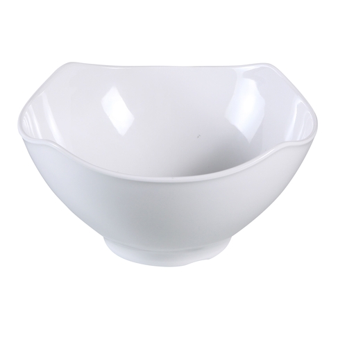 Yanco China MD-338 Milando White Melamine 45 oz. 8" x 8" Square Bowl - 2 Doz