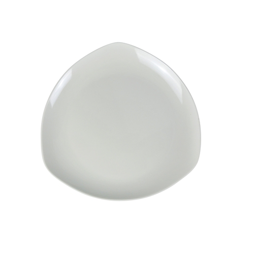 Yanco China MD-608 Milando White Melamine 8" x 8" Triangular Plate - 4 Doz