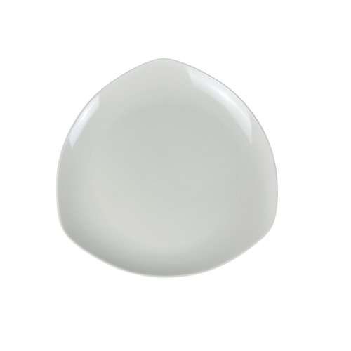 Yanco China MD-610 Milando White Melamine 10" x 10" Triangular Plate - 2 Doz