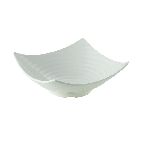 Yanco China MD-813 Milando White Melamine 110 oz. 13" x 13" Square Bowl - 1 Doz