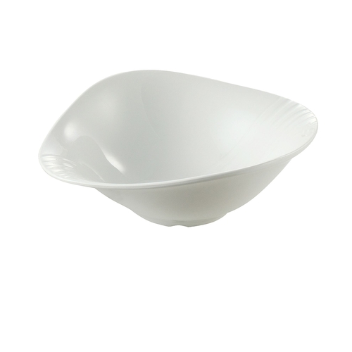 Yanco China MD-916 Milando White Melamine 2.5 qt. Triangular Bowl - 1 Doz