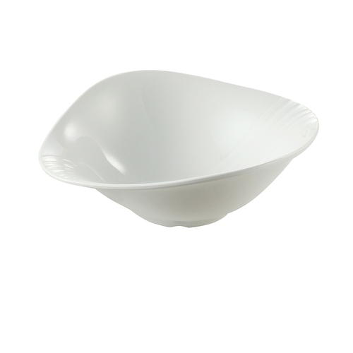 Yanco China MD-918 Milando White Melamine 3.5 qt. Triangular Bowl - 6 Each
