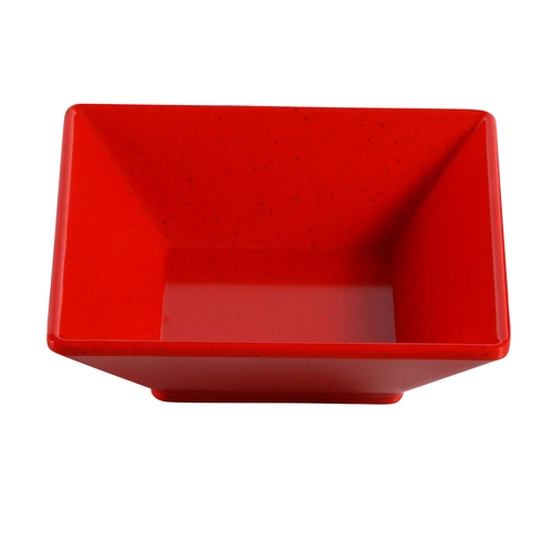 Yanco China ME-306 Mexico Speckled Red Melamine 14 oz. 6" x 6" Square Bowl
