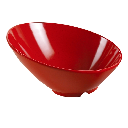 Yanco China ME-309 Mexico Speckled Red Melamine 24 oz. Slanted Sheer Bowl