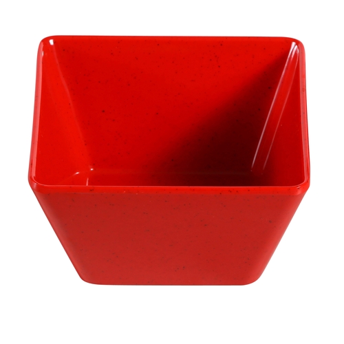 Yanco China ME-405 Mexico Speckled Red Melamine 18 oz. 5" x 5" Square Bowl