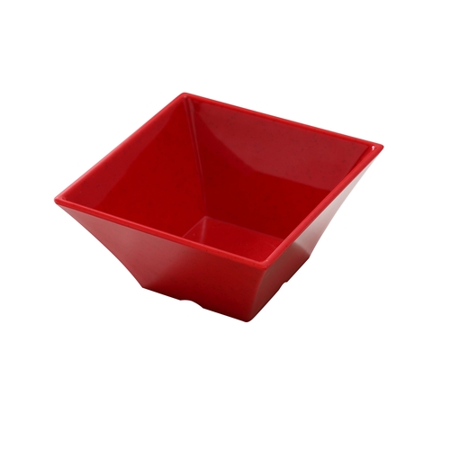 Yanco China ME-4106 Mexico Speckled Red Melamine 26 oz. 6" x 6" Square Bowl