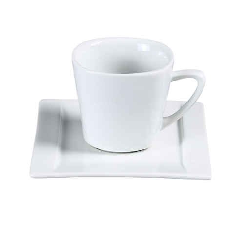 Yanco China ML-001 Main Land Super White Porcelain 7 oz. 3" Square Cup - 3 Doz