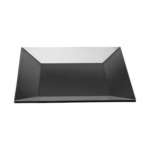 GET ML-103-BK Siciliano Black Melamine 8" Square Plate - 1 Doz