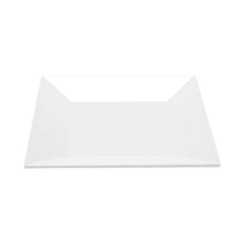 GET ML-103-W Siciliano White Melamine 8" Square Plate - 1 Doz