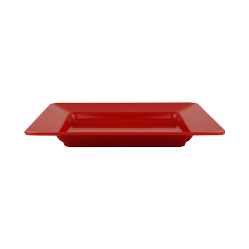 GET ML-11-RSP Red Sensation Melamine 12" x 10" Rectangular Plate - 1 Doz