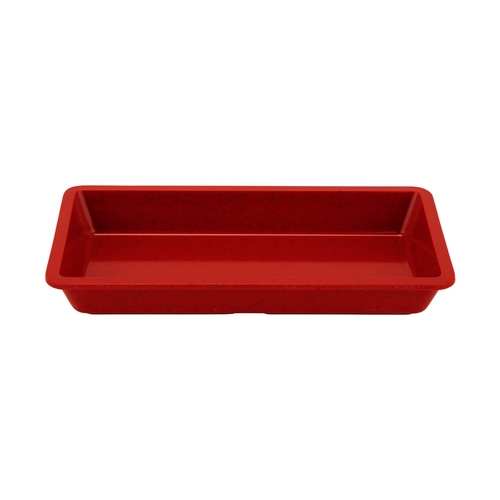 GET ML-121-RSP Red Sensation Melamine 16 oz. Rectangular Entrée Dish- 1 Doz