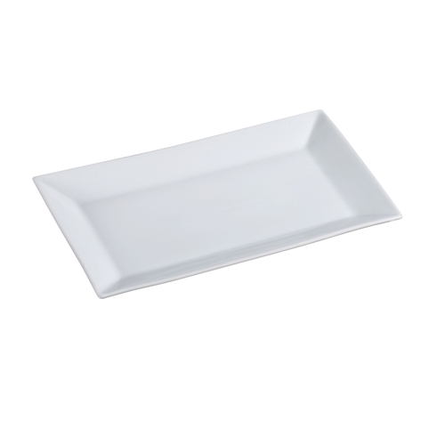 Yanco China ML-214 Main Land Super White Porcelain 14" x 8" Plate - 1 Doz