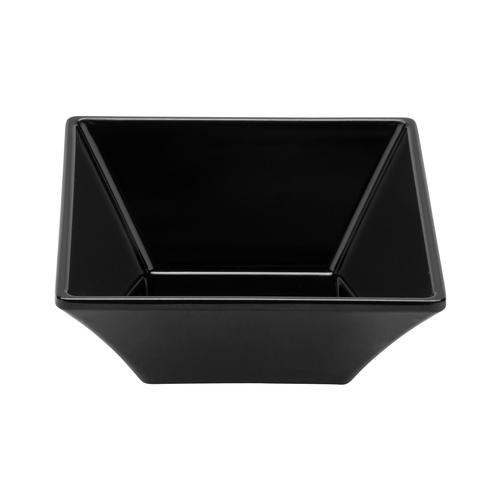 GET ML-238-BK Siciliano Black Melamine 14 oz. Square Bowl - 1 Doz