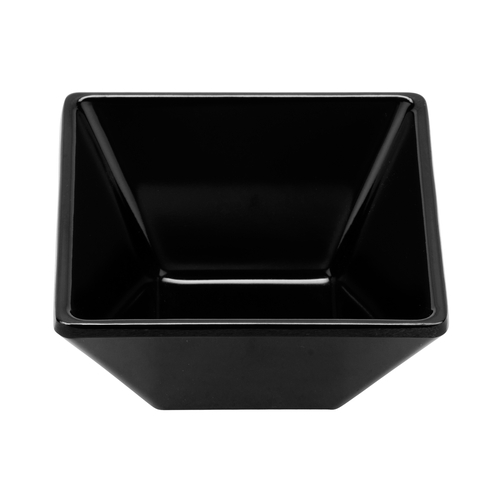 GET ML-257-BK Siciliano Black Melamine 3 oz. Square Petite Bowl - 4 Doz