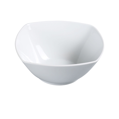Yanco China ML-409 Main Land Super White Porcelain 64 oz. Square Salad Bowl