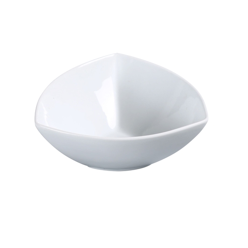Yanco China ML-505 Main Land Super White Porcelain 10 oz. Triangular Bowl
