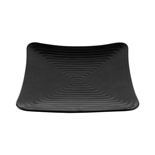 GET ML-64-BK Milano Black Melamine 11.75" Square Plate - 1 Doz