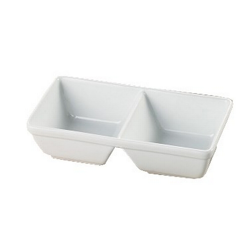 Yanco China ML-729 Main Land Super White Porcelain 16 oz. Divided Tray - 2 Doz