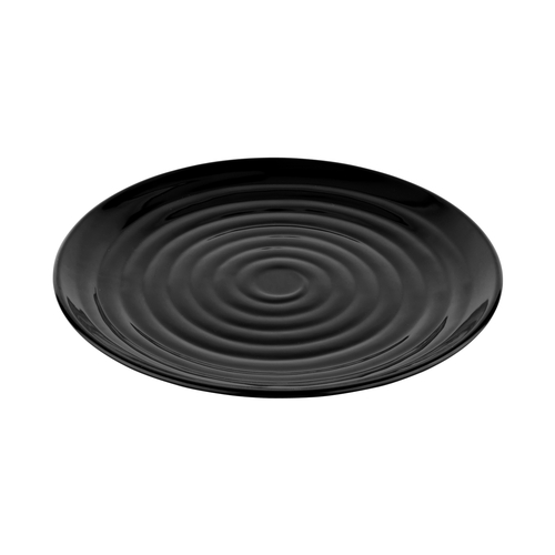 GET ML-83-BK Milano Black Melamine 12.5" dia. Plate - 1 Doz