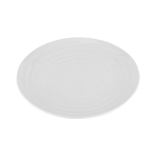 GET ML-83-W Milano White Melamine 12.5" dia. Plate - 1 Doz