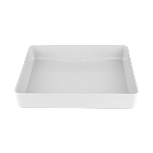 GET ML-86-W Milano White Melamine 7.6 qt. 15.75" x 12" Rectangular Bowl