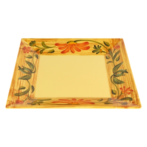 GET ML-90-VN Venetian Melamine 12" x 12" Square Plate - 6 Each