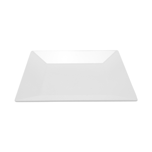 GET ML-90-W Siciliano White Melamine 12" x 12" Square Plate - 6 Each