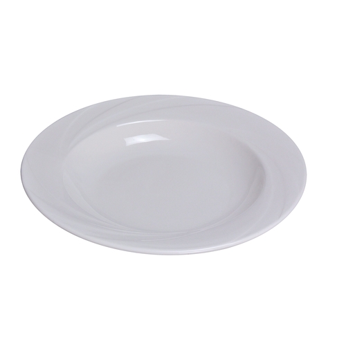 Yanco China MM-115 Miami Bone White Porcelain 22 oz. Embossed Pasta Bowl- 1 Doz