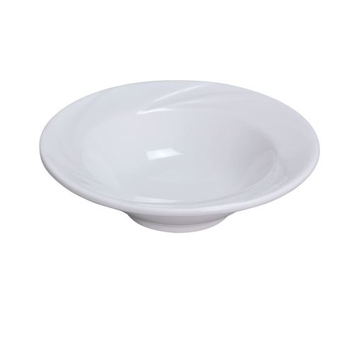 Yanco China MM-3 Miami Bone White Porcelain 10 oz. Rimmed Soup Bowl - 1 Doz