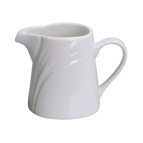 Yanco China MM-PC Miami Bone White Porcelain 6 oz. Embossed Creamer - 4 Doz