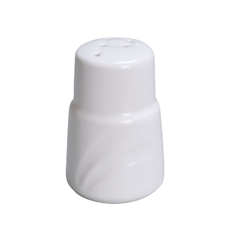 Yanco China MM-PS Miami Bone White Porcelain 2.8"H Embossed Pepper Shaker