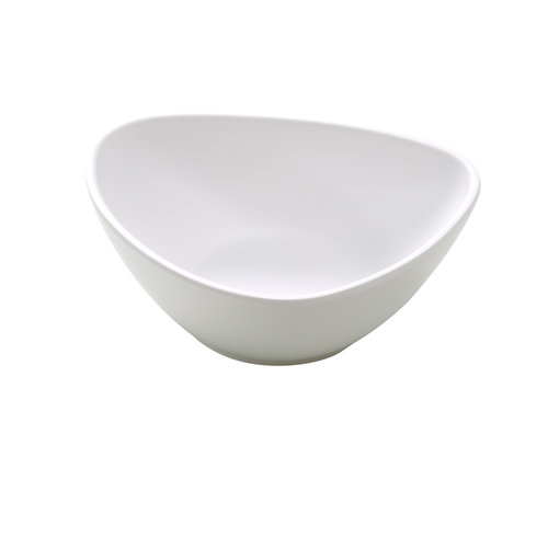 Yanco China MO-206 Moderne Matte White Melamine 12 oz. Triangular Bowl - 4 Doz